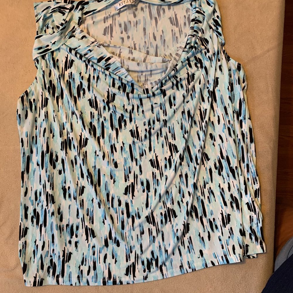 Kasper scoop-neck tank